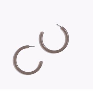 J. Crew Lucite Gray Hoops